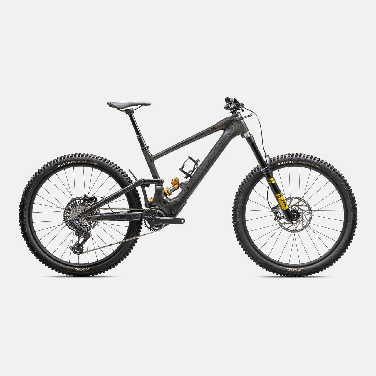 Specialized MOUNTAIN Charcoal Tint / Cool Grey Strata / Burnt Gold Metallic / S2 Turbo Kenevo SL 2 Ohlins Coil