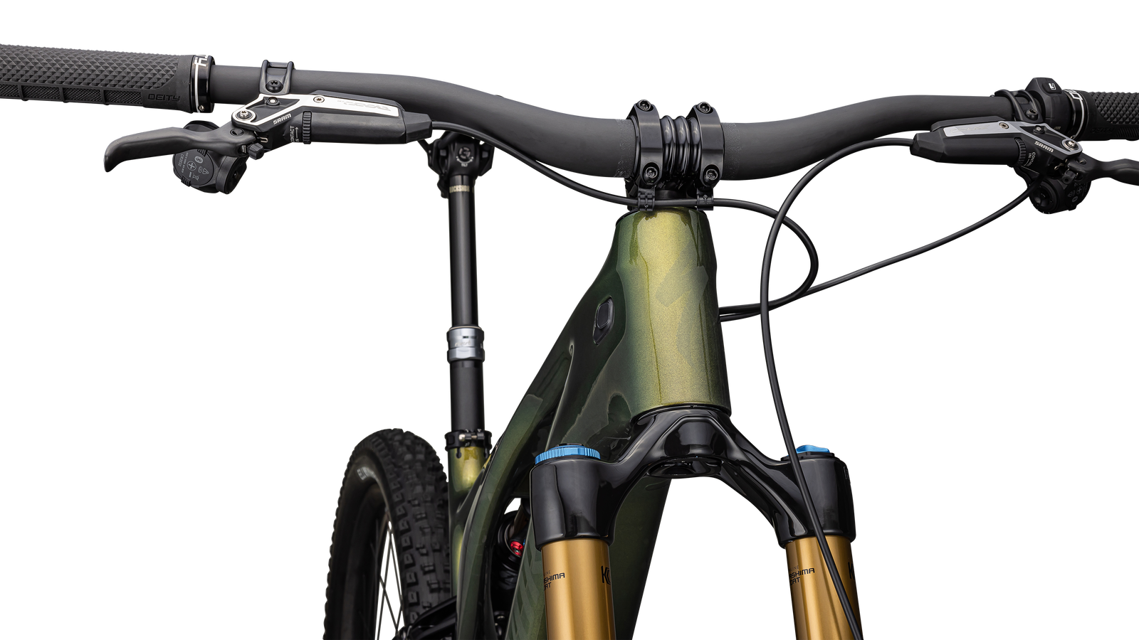 Specialized MOUNTAIN GLOSS GOLD PEARL OVER CARBON / CARBON / GOLD PEARL OVER CARBON / S6 2023 S-Works Turbo Levo 3 T-Type
