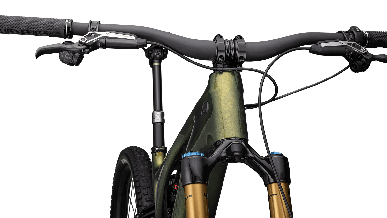 Specialized MOUNTAIN GLOSS GOLD PEARL OVER CARBON / CARBON / GOLD PEARL OVER CARBON / S6 2023 S-Works Turbo Levo 3 T-Type