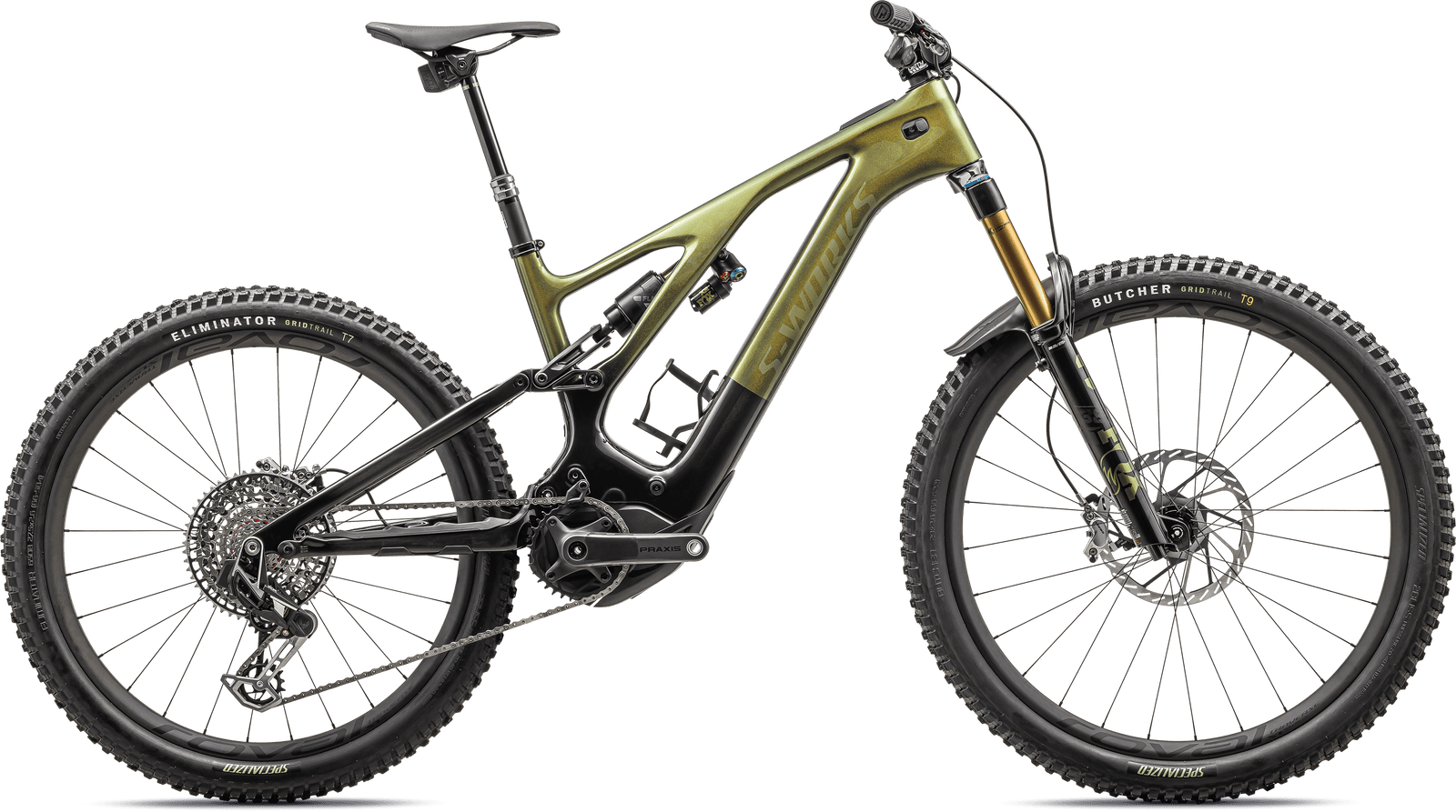 Specialized MOUNTAIN GLOSS GOLD PEARL OVER CARBON / CARBON / GOLD PEARL OVER CARBON / S6 2023 S-Works Turbo Levo 3 T-Type