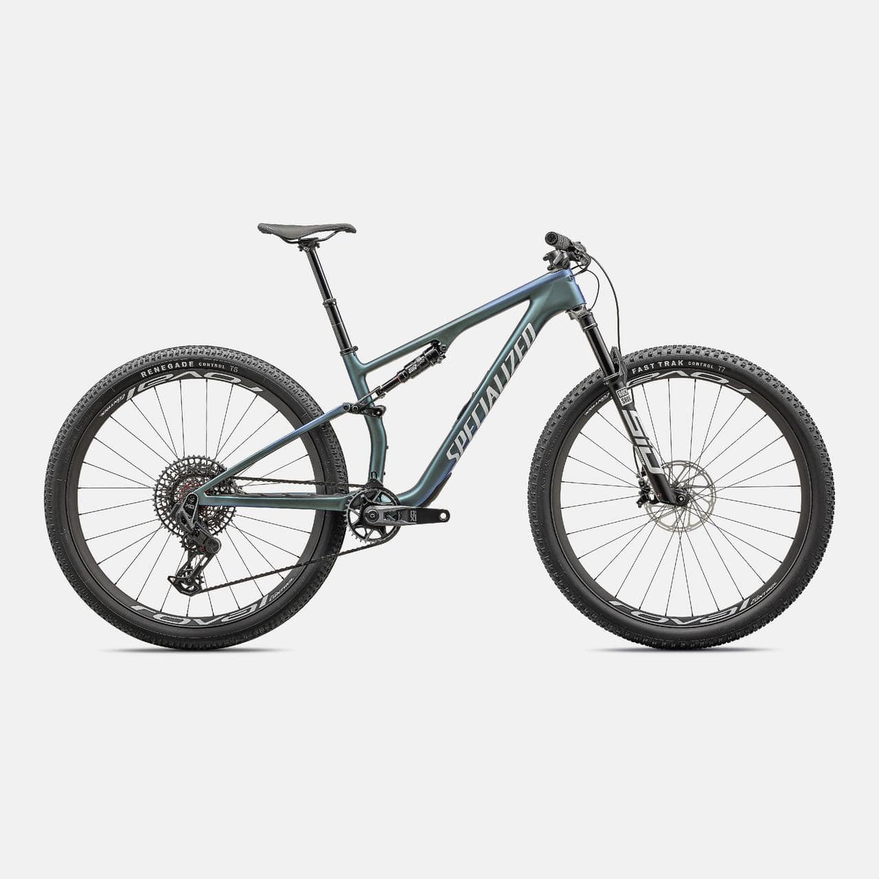 Specialized MOUNTAIN Satin Carbon / Metallic Sapphire / Metallic White Silver / M Epic 8 Pro - SRAM X0 AXS, RockShox Ultimate