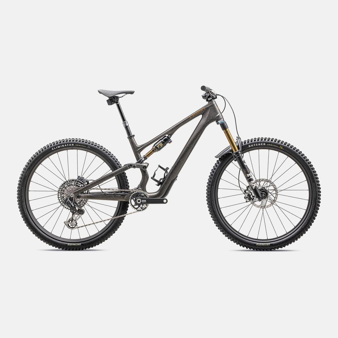 Specialized MOUNTAIN Satin Gunmetal / Clay / White Mtn / Dove Grey / Gloss Bronze / S2 / 29/27.5 S-Works Stumpjumper 15 - SRAM XX AXS, FOX Factory
