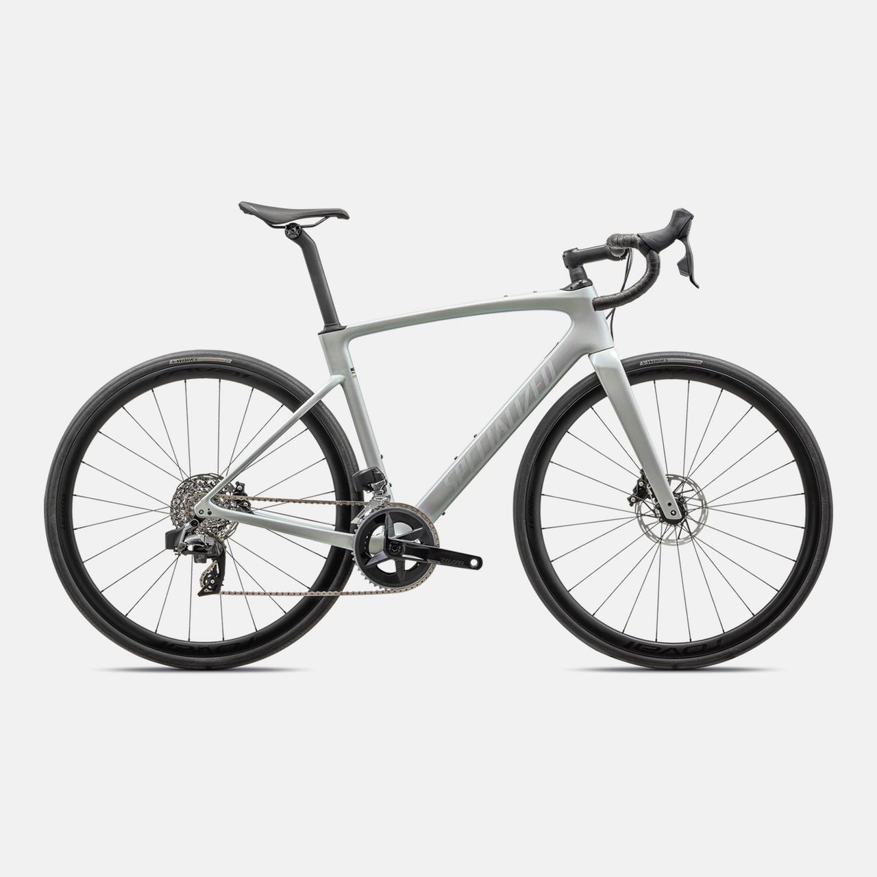 Specialized ROAD GLOSS DOVE GREY/CHAMELEON LAPIS / 44 Roubaix SL8 Expert - SRAM Rival eTAP AXS