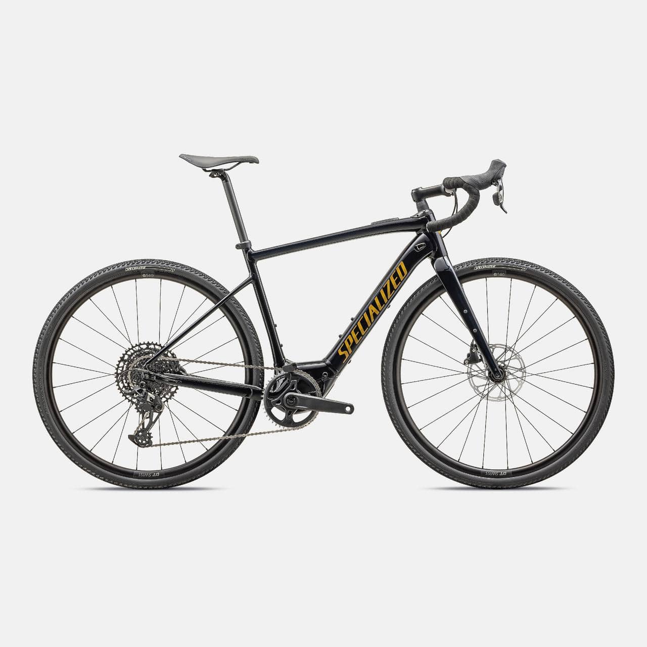 Specialized ROAD Gloss Metallic Dark Navy / Harvest Gold Metallic / 49 Turbo Creo 2 Comp E5 - SRAM Apex Eagle