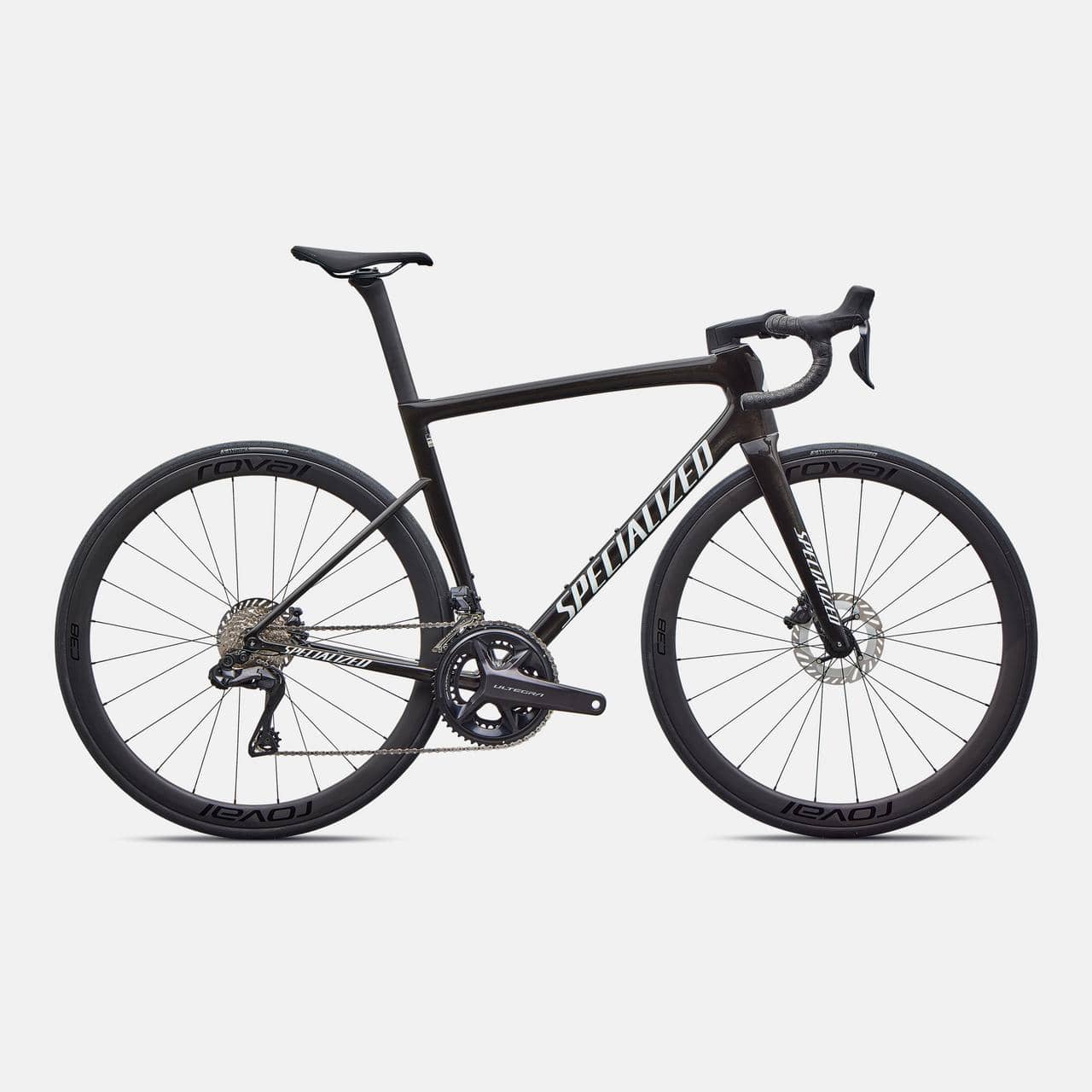 Specialized ROAD GLOSS OBSIDIAN METALLIC / 25% CQV REFLEX SUPER RED PEARL OVER WHITE / 44 Tarmac SL8 Expert - Shimano Ultegra Di2