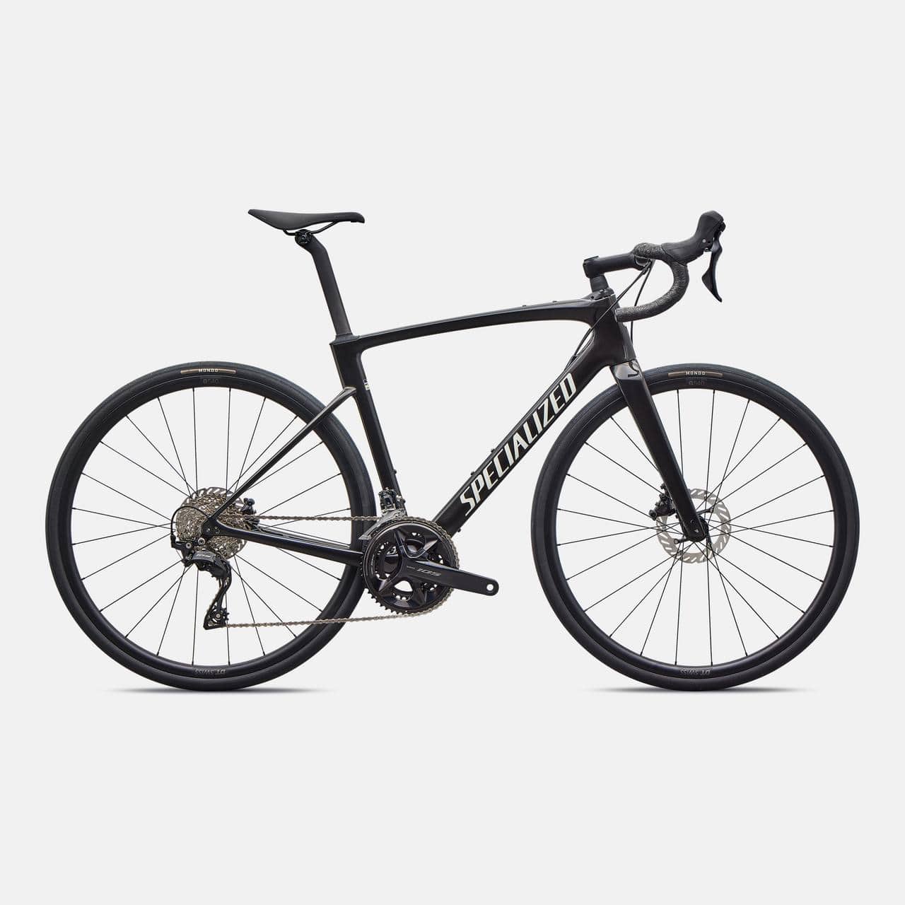 Specialized ROAD Gloss Obsidian Metallic/Dune White / 49 Roubaix SL8 Sport - Shimano 105