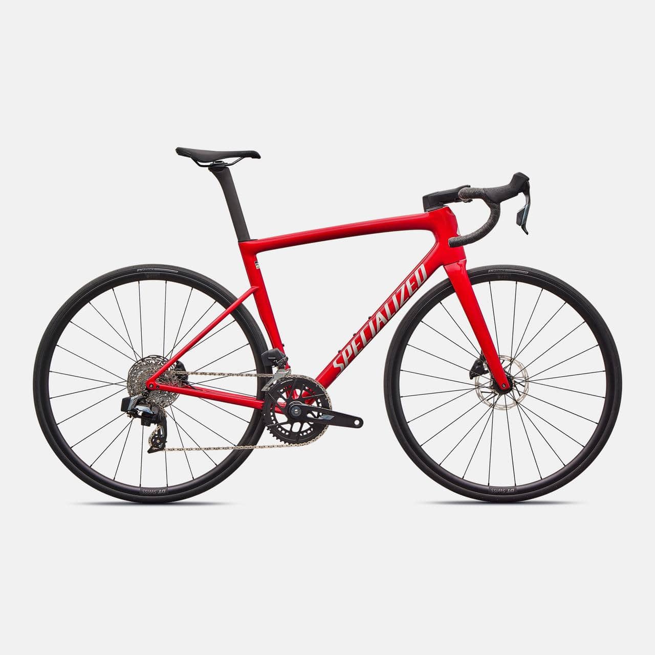 Specialized ROAD GLOSS RED TINT OVER SILVER DUST / SILVER DUST / 44 Tarmac SL8 Comp - SRAM Rival AXS
