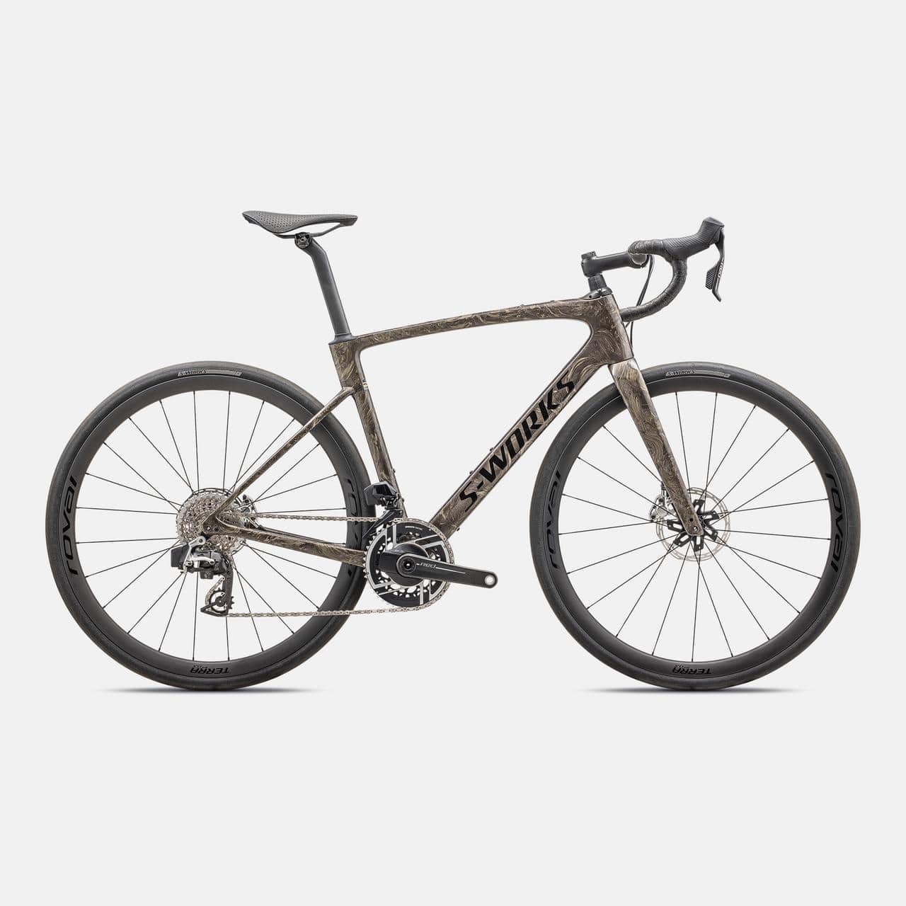 Specialized ROAD Gloss Taupe / Gunmetal Strata / Charcoal / 52 S-Works Roubaix SL8 – SRAM RED AXS
