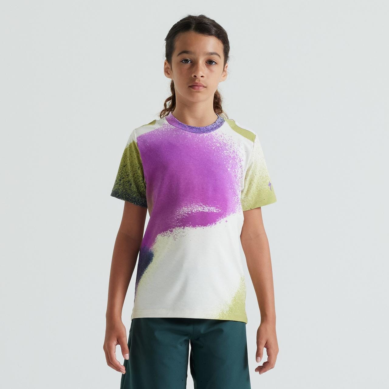 Specialized MOUNTAIN Birch White/Multi Spindrift / S Youth Short Sleeve Trail Jersey