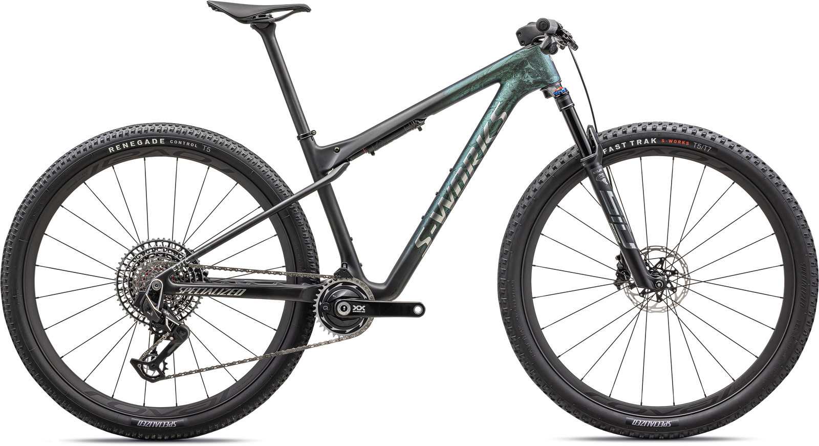 Specialized MOUNTAIN Satin Chameleon Lapis Tint Granite / Brushed Chrome / S S-Works Epic World Cup  - SRAM XX SL AXS, RockShox Ultimate