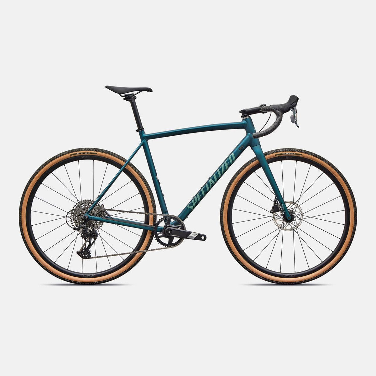 Specialized ROAD Emerald Metallic/Fjord Metallic / 49 Crux DSW Comp - SRAM Apex XPLR