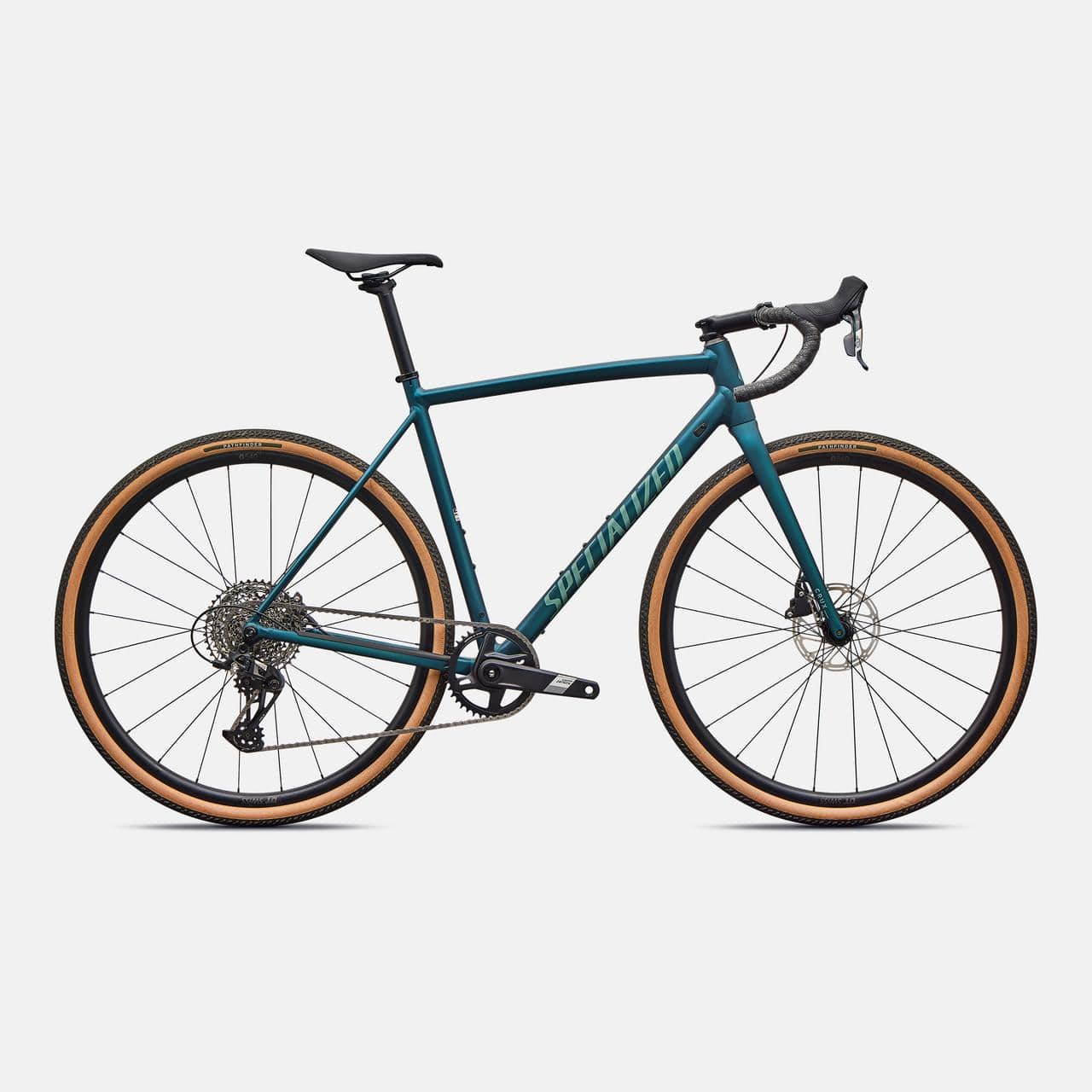 Specialized ROAD Emerald Metallic/Fjord Metallic / 49 Crux DSW Comp - SRAM Apex XPLR
