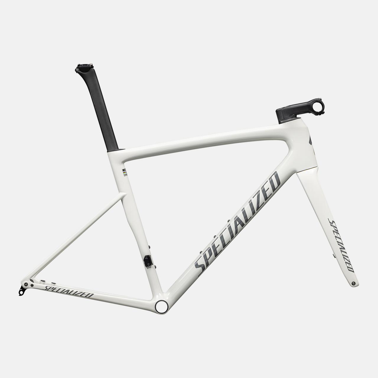 Specialized ROAD Gloss Dune White / Black Pearl Over Ashen / 44 Tarmac SL8 Frameset - FACT 10r Carbon