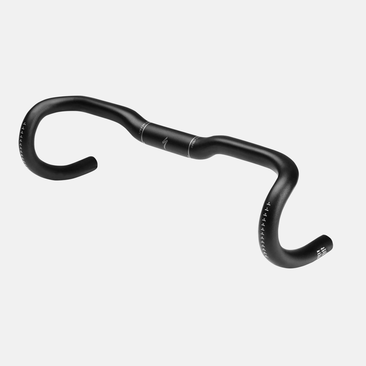 Specialized ROAD Sand Blast Ano Black / 36cm Hover Expert Alloy Handlebars – 15mm Rise